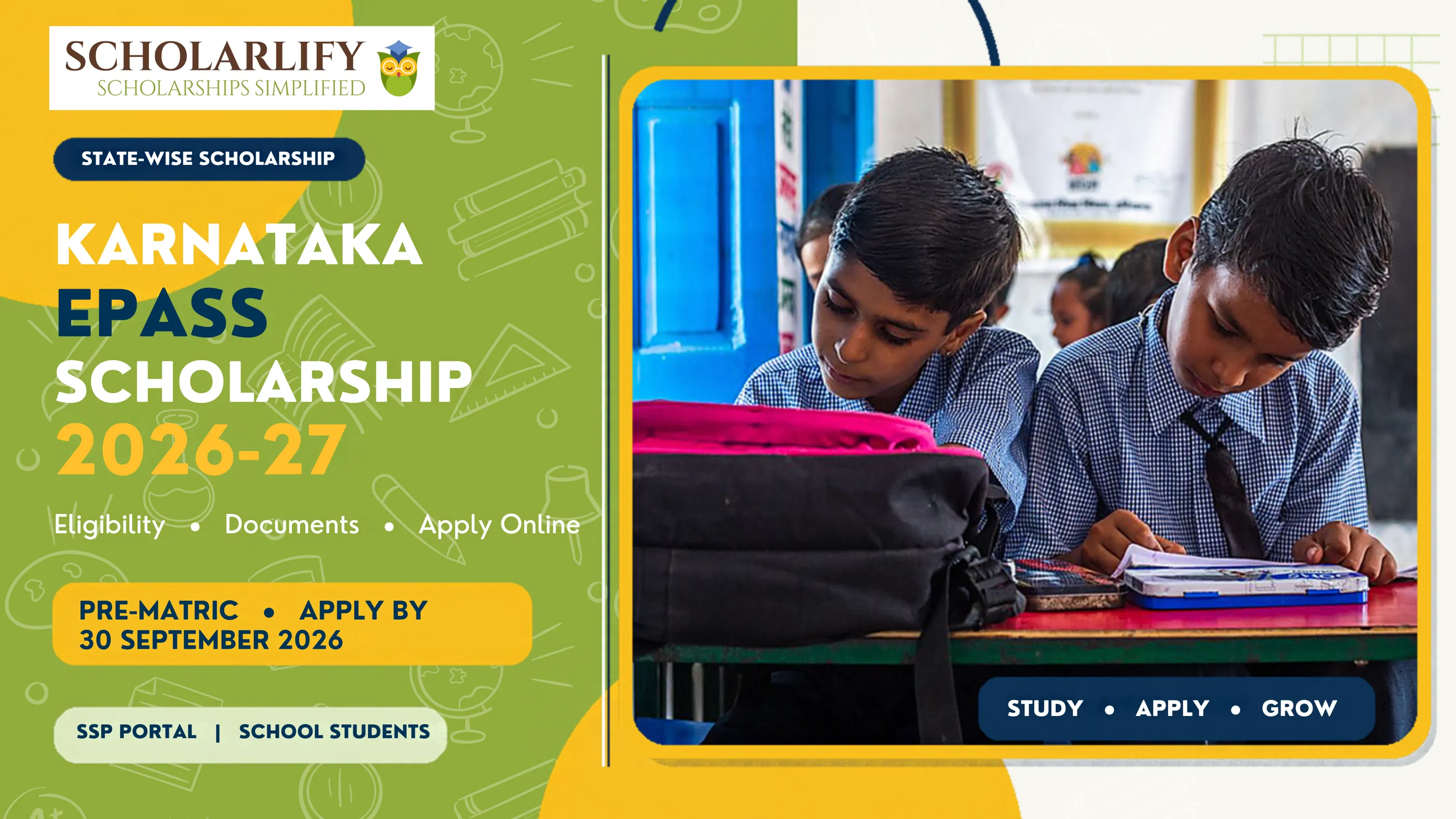 Karnataka ePASS Scholarship 2026-27: Eligibility & Apply
