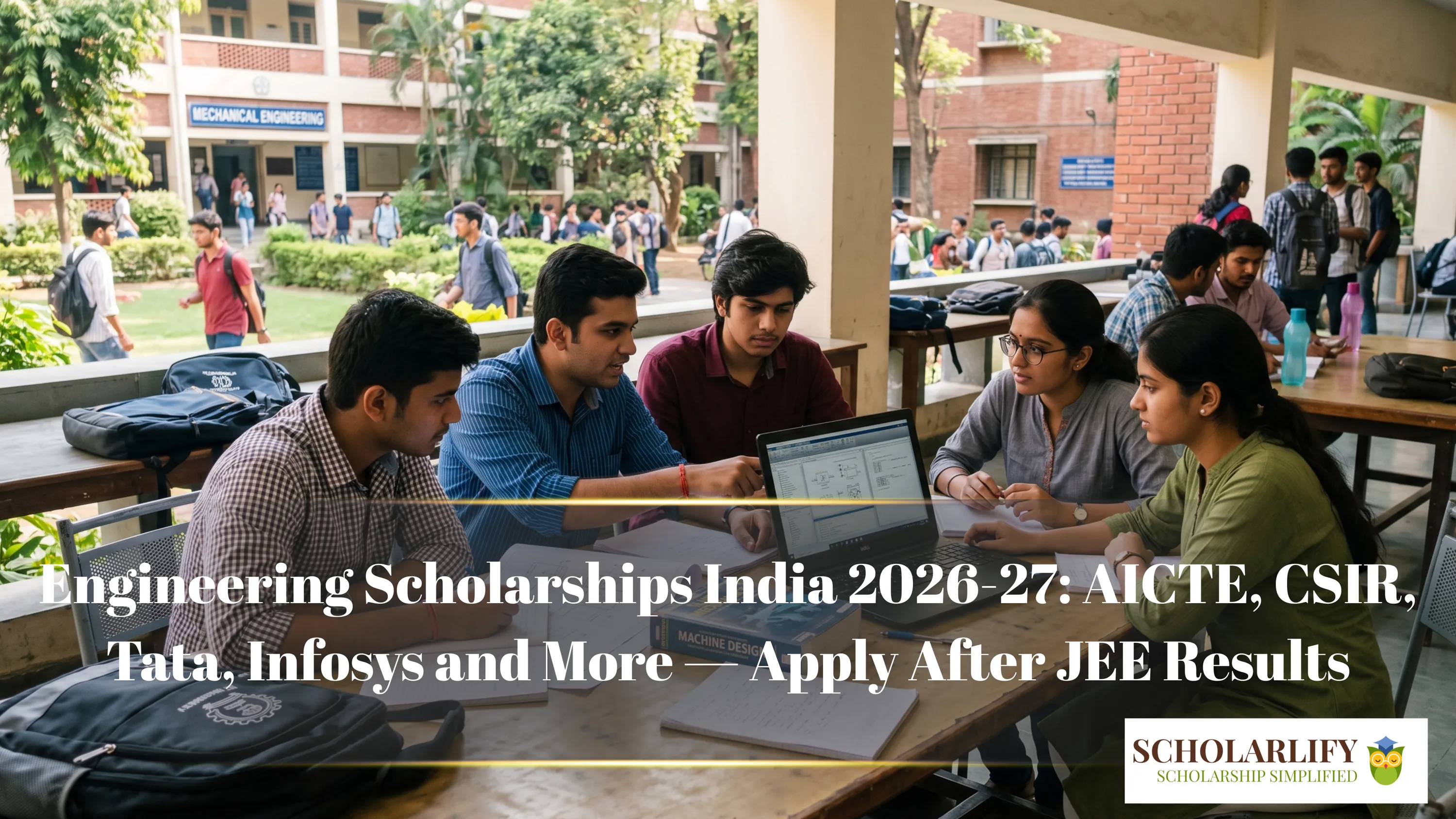 Engineering Scholarships India 2026-27: AICTE, CSIR, Tata, Infosys and More — Apply After JEE Results